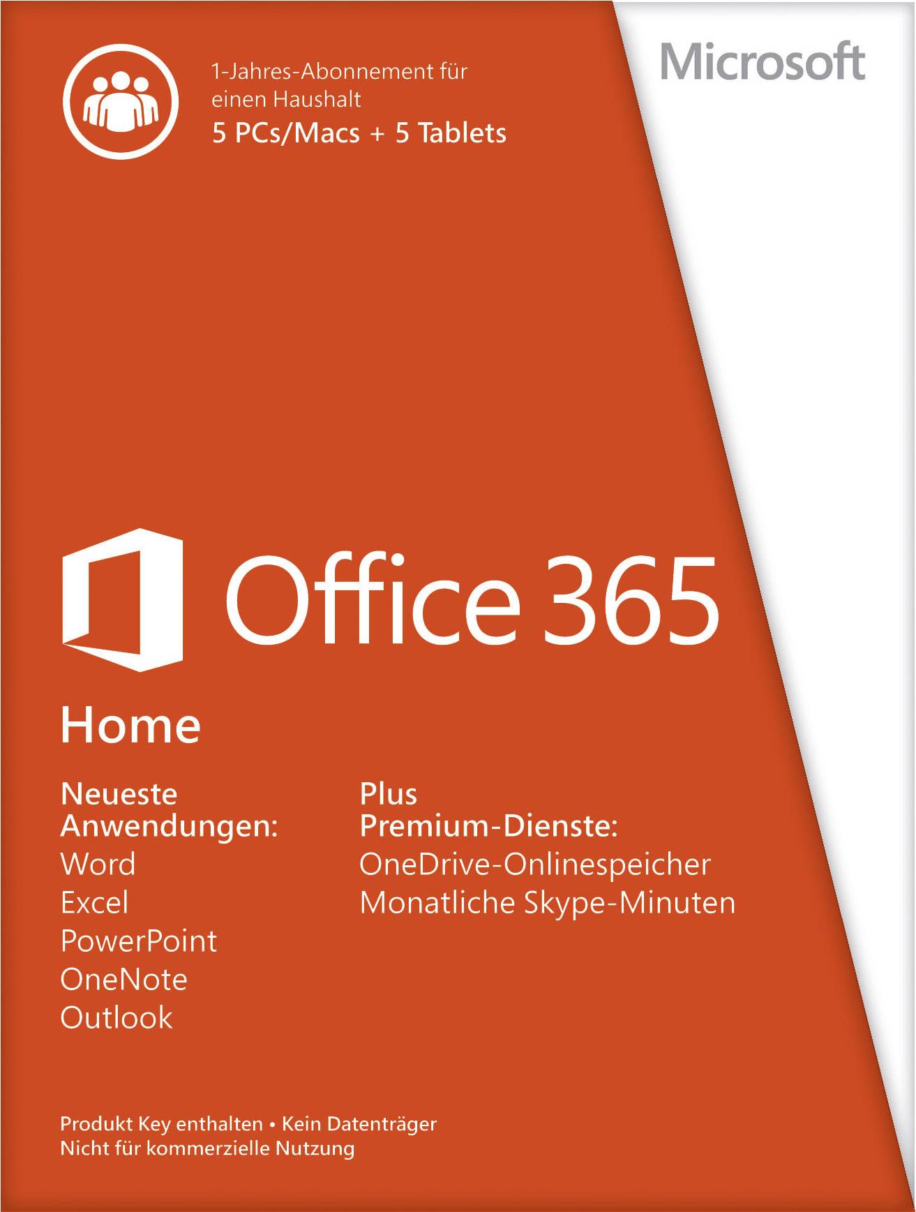 Microsoft Office 365 Home Officepakket 1 jaar licentie Conrad.nl