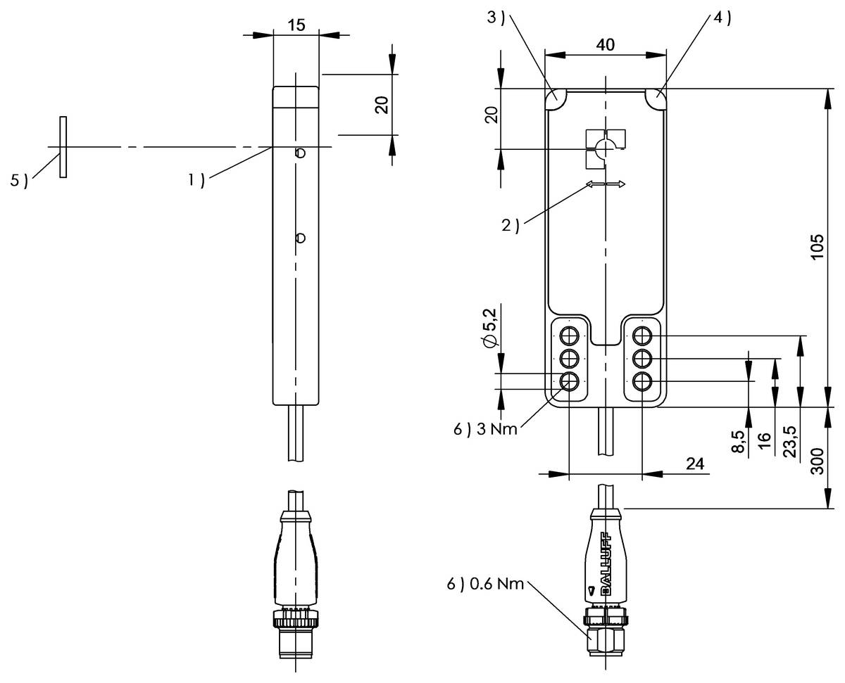 Balluff HF (13.56 MHz) BIS M-458-08240107S4-2