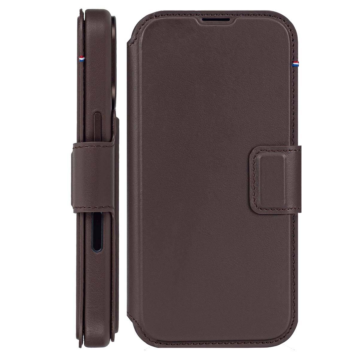Decoded leren portemonnee met afneembare achterkant voor iPhone 17 Pro, chocoladebruin.-1
