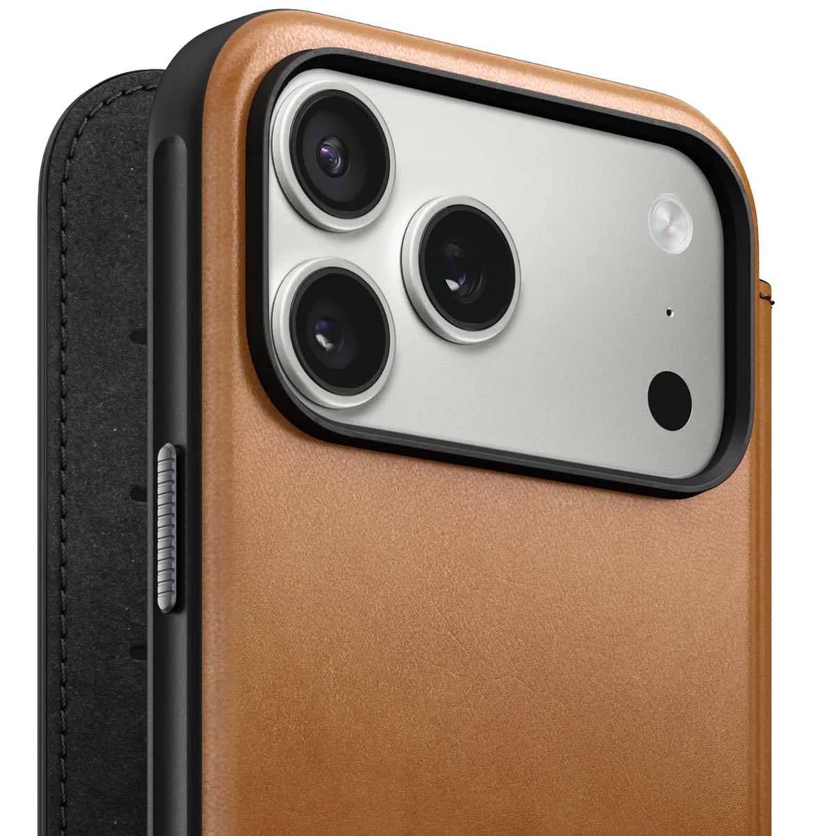 Nomad Modern Leather Folio iPhone 17 Pro Max English Tan-2