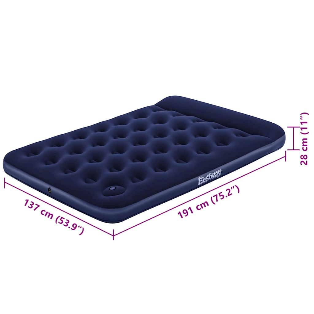Bestway Inflatable Campingmat 2 Persoon 1,91 m x 1,37 m x 22 cm - Ingebouwde Voetpomp-4