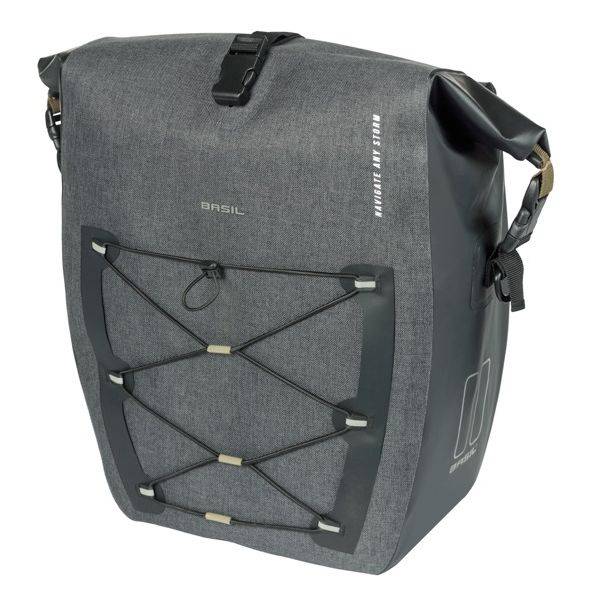 Enkele tas Basil Navigator Storm L MIK 25-31L 15 x 27 x 41 cm - zwart-0