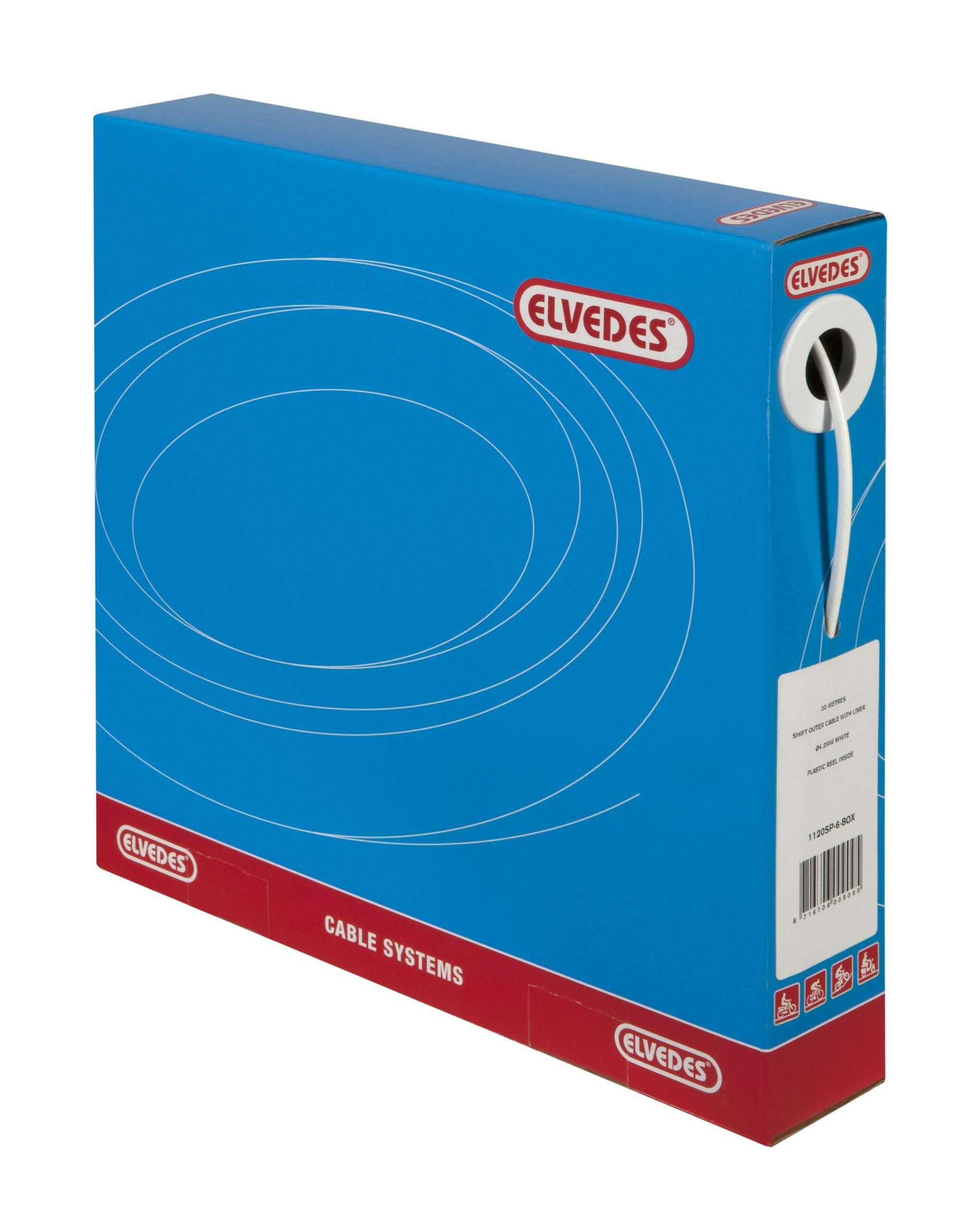 Schakel buitenkabel Elvedes met teflon voering 30 meter / Ø4,2mm - wit (30 meter in doos)-0