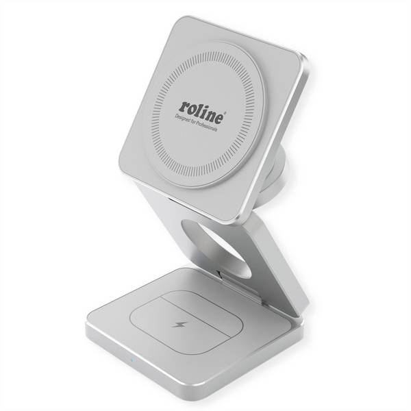 ROLINE 3-in-1 inductie laad station  , opvouwbaar, voor Apple