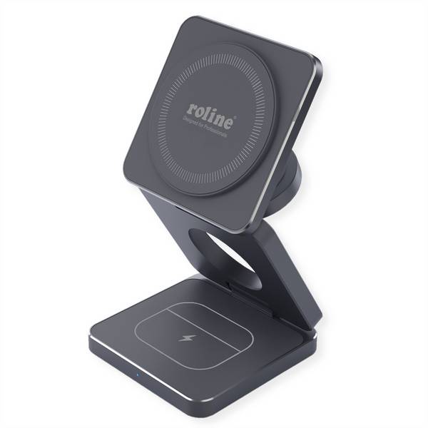 ROLINE 3-in-1 inductie laad station, opvouwbaar, voor Samsung