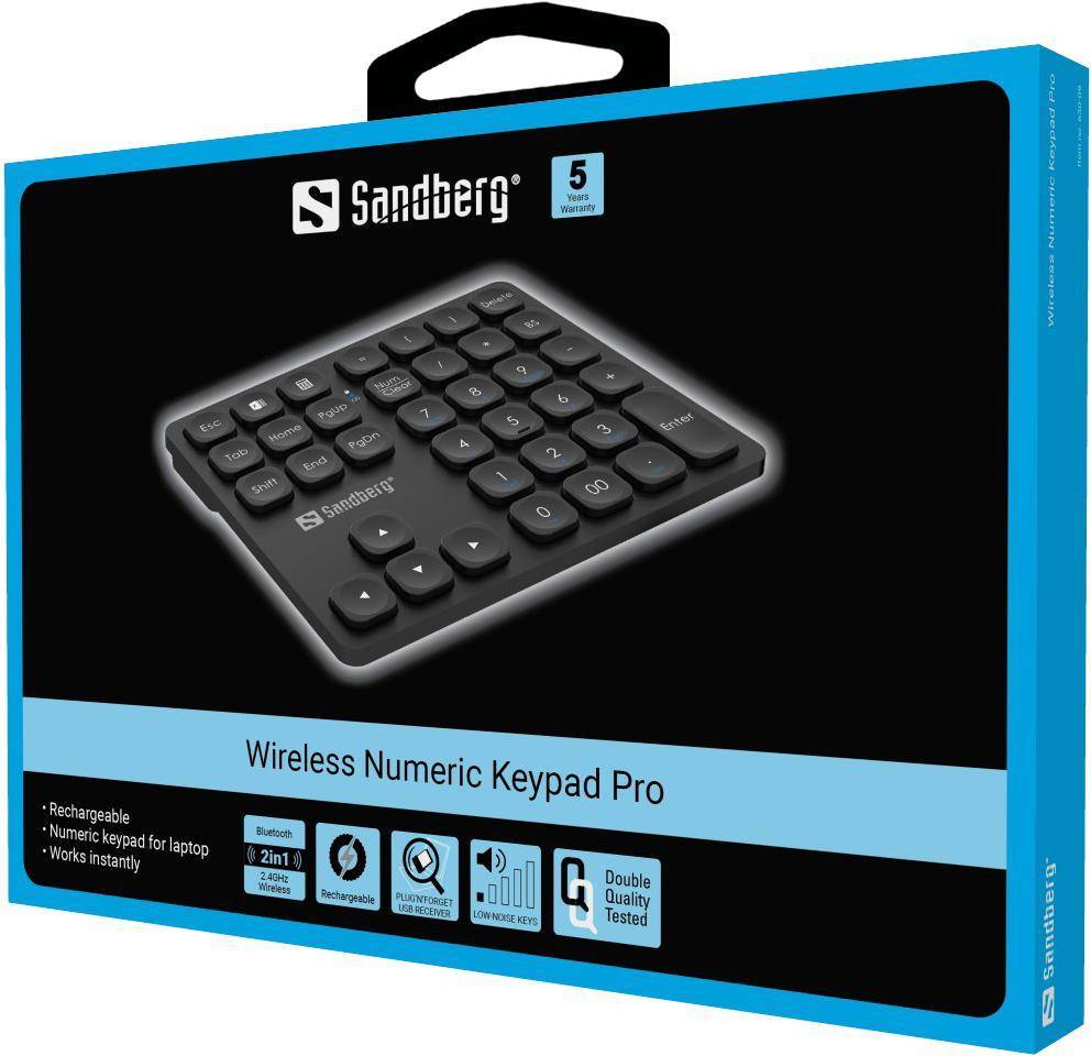 Sandberg Pro Draadloos Toetsenbord, 2.4 GHz, Model 630-09-0