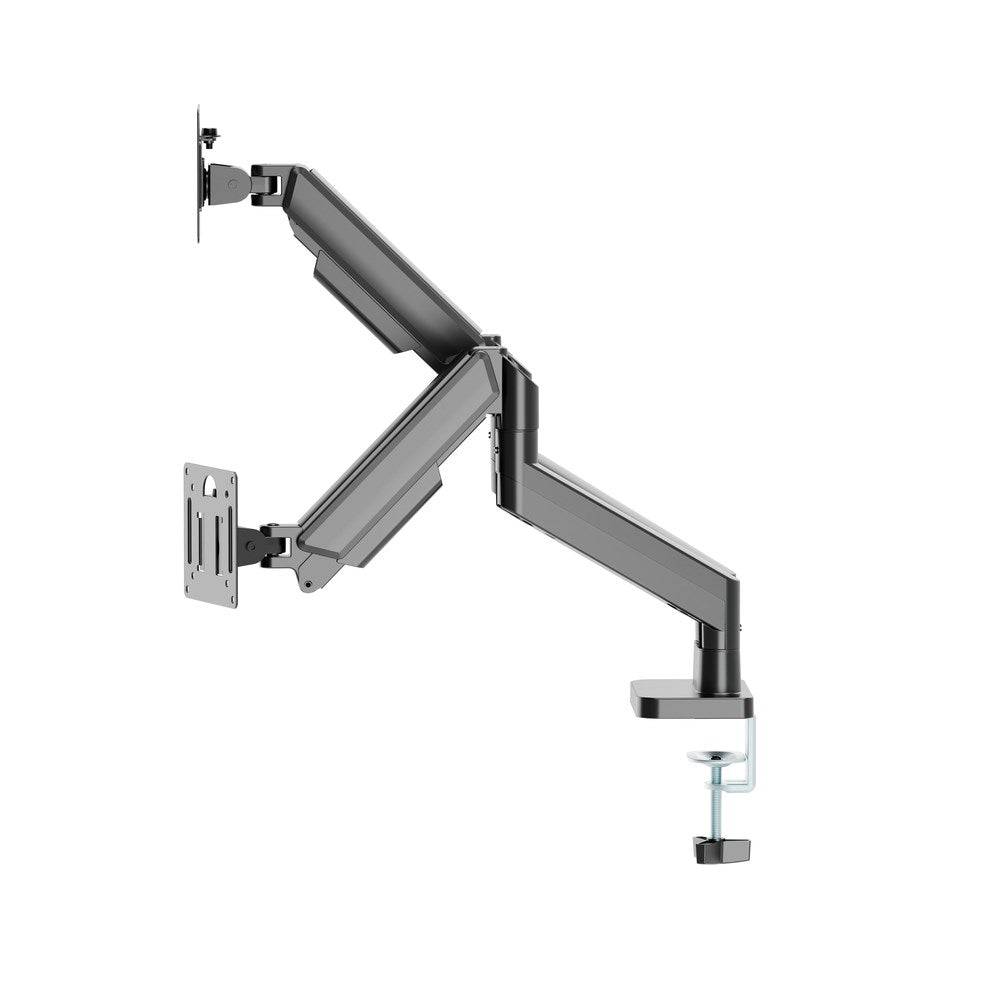 Full-motion dubbele monitorarm met gasveer, 17â-32'', zwart-2