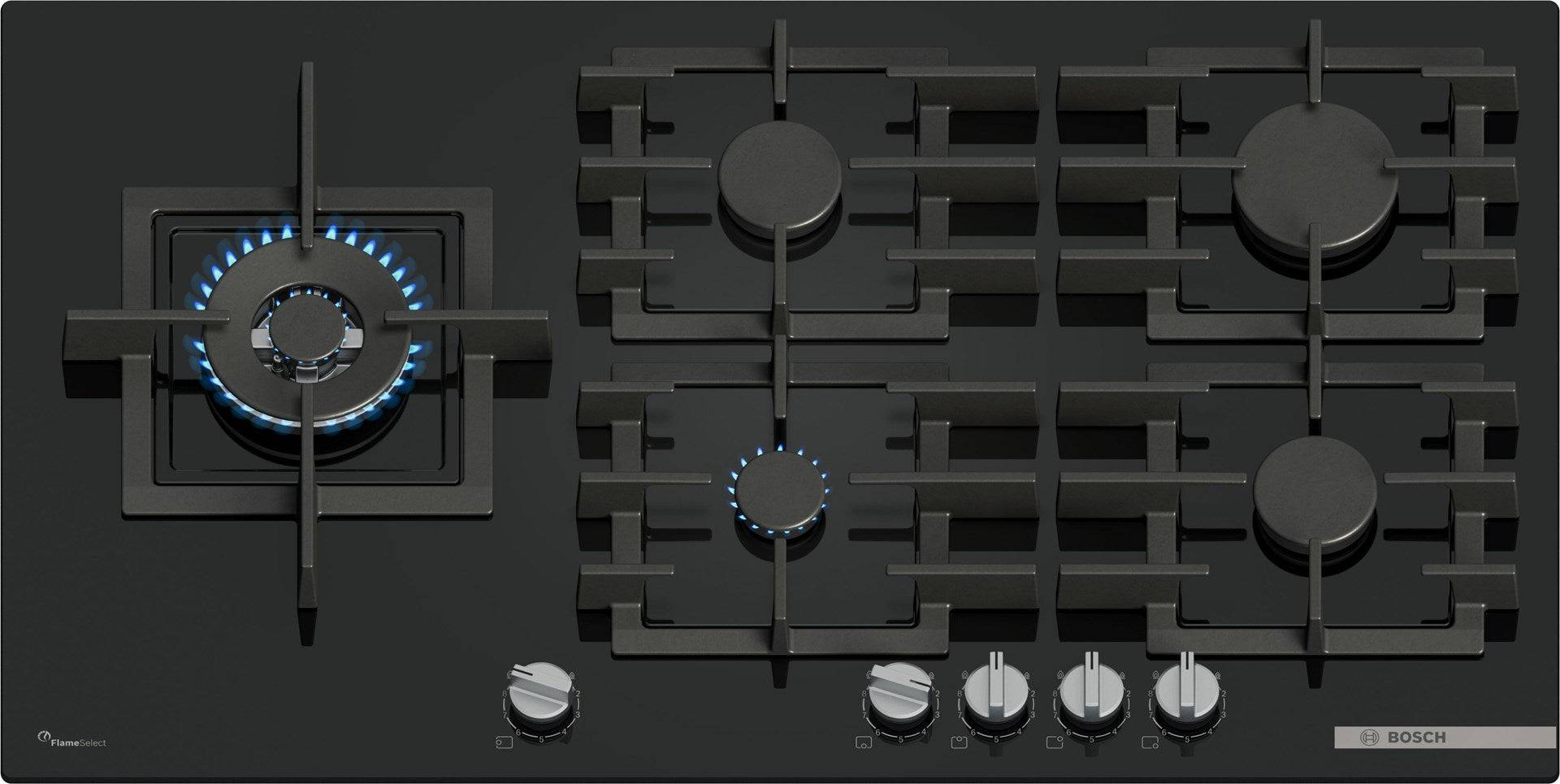 Bosch Serie 6 PPM9A6I40 hob Black Built-in 90 cm Gas 5 zone(s)-0