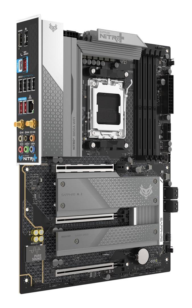 Sapphire NITRO+ B850A WIFI 7 Moederbord Socket AM5 micro ATX AMD B850-1
