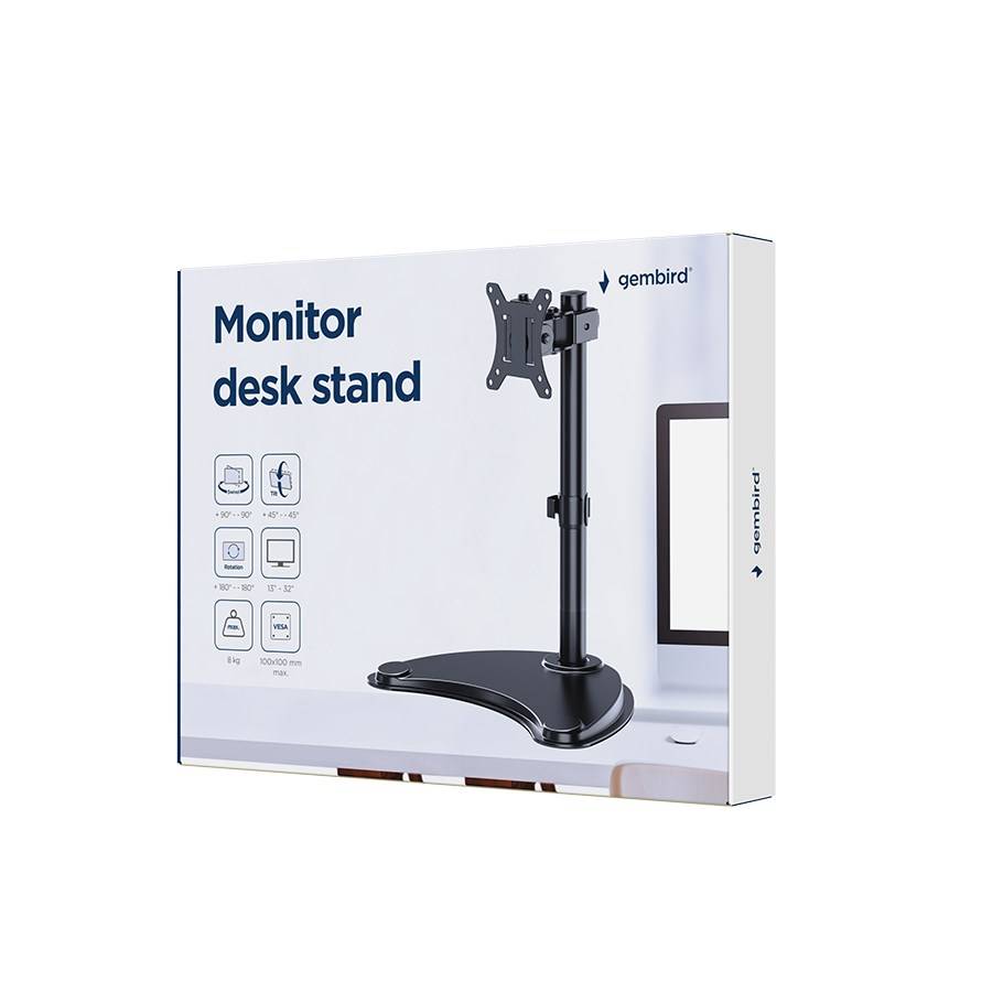 GEMBIRD MS-D1ST-04 Staander; 9kg; 13÷32"; zwart; 75x75mm,100x100mm; plastic,staal - 1 stuk-4