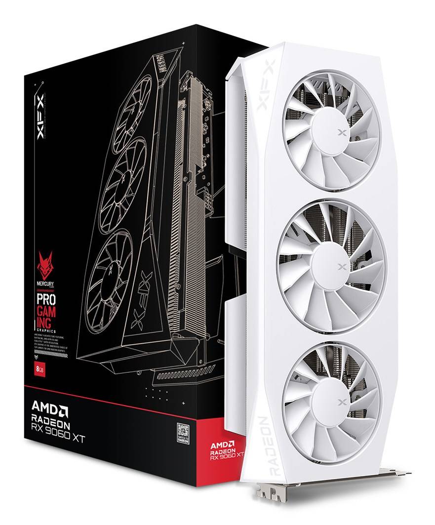 XFX Mercury Grafische Kaart 16GB RX 9060XT OC Gaming Wit RX-96TMERCW9 GDDR6-Speicher-4