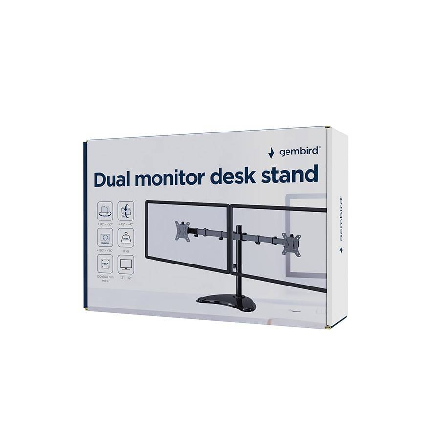 GEMBIRD MS-D2ST-02 Staander; 8kg; 13÷32"; 75x75mm,100x100mm; plastic,staal - 1 stuk-4