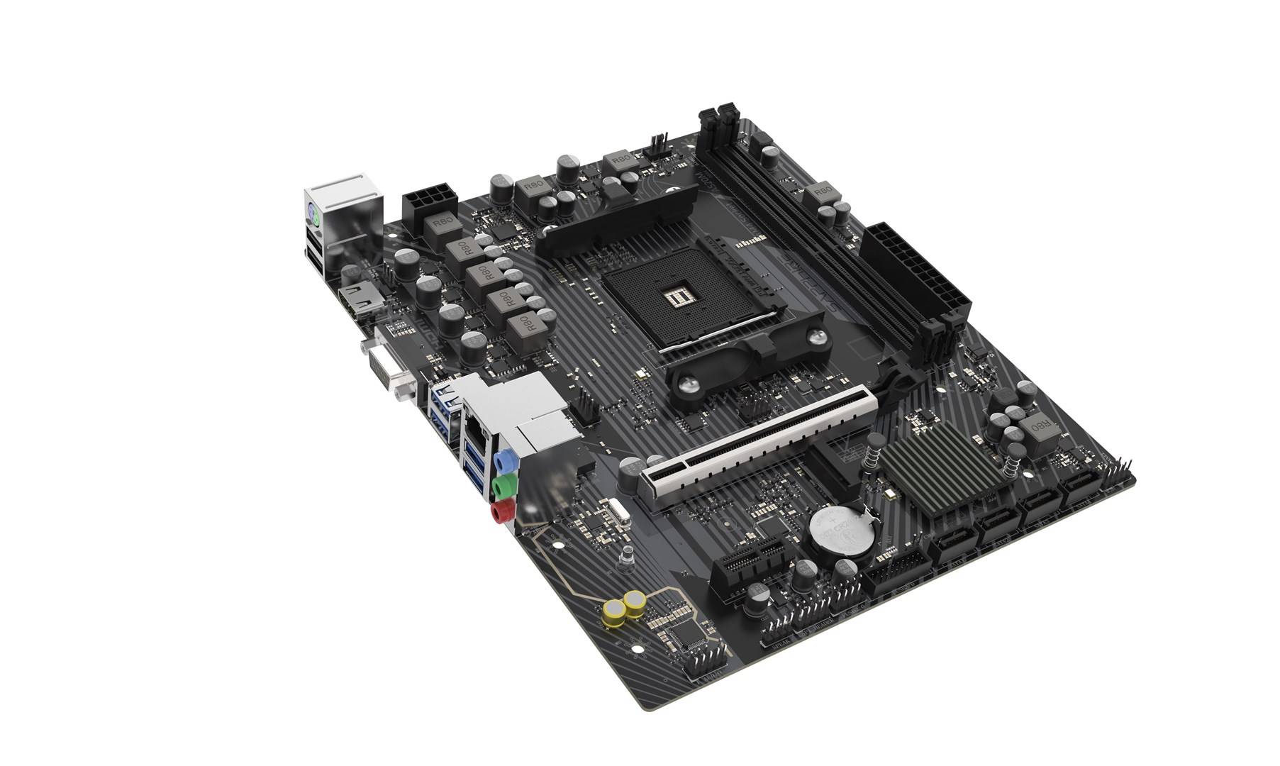 Sapphire A520M-E - Moederbord - Micro ATX - Socket AM4 - AMD A520 Chipset - USB 3.2 Gen 1 - Gigabit LAN - Onboard-6