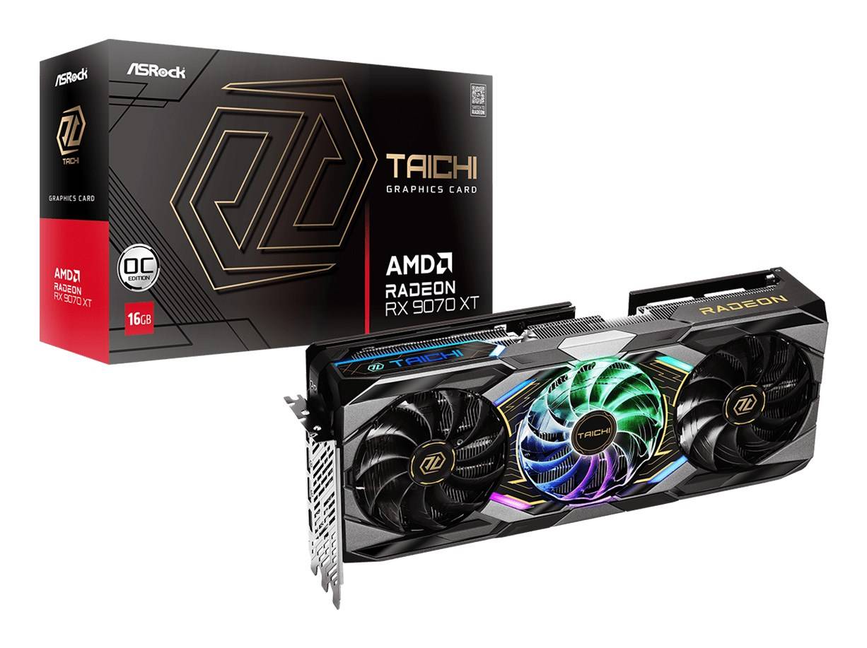 ASRock Radeon RX 9070 XT Taichi 16GB OC Grafische Kaart - 90-GA5HZZ-00UAN-5