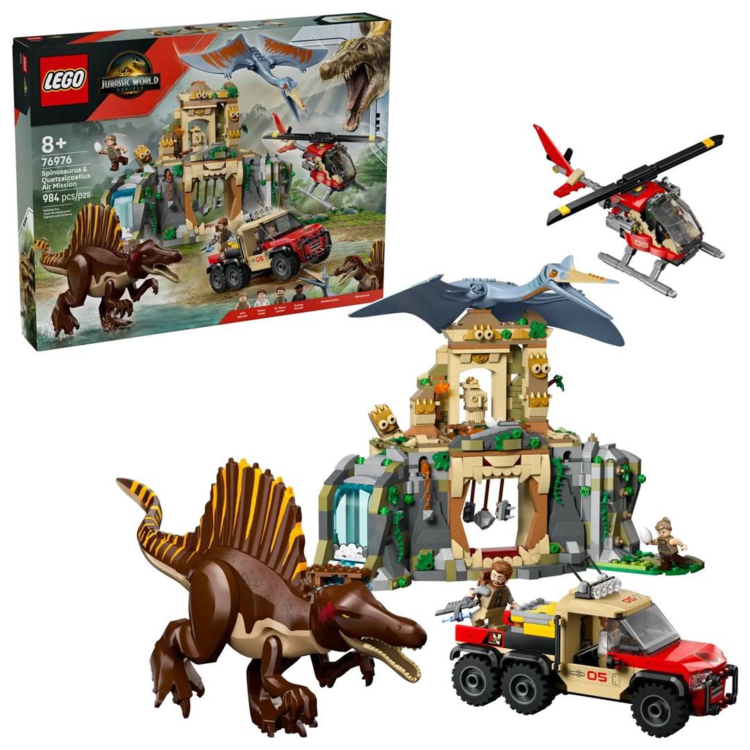 LEGO JURASSIC WORLD 76976 Spinosaurus & Quetzalcoatlus Luchtmissie-0