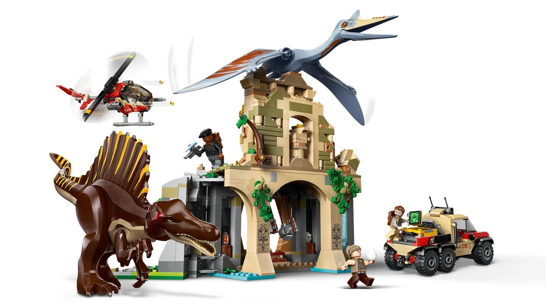 LEGO JURASSIC WORLD 76976 Spinosaurus & Quetzalcoatlus Luchtmissie-2