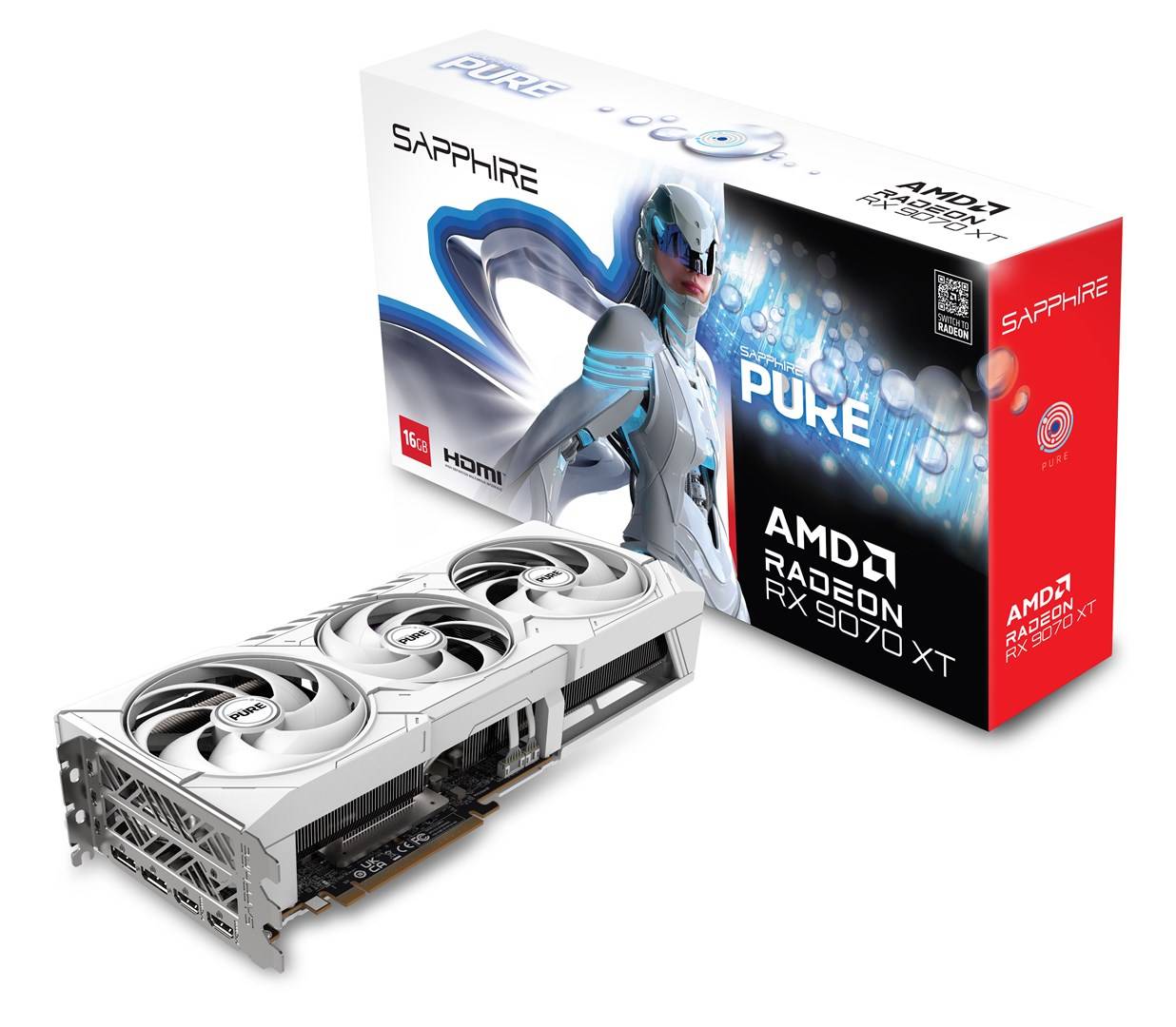 Sapphire Pure Radeon RX 9070 XT AMD 16 GB GDDR6 Grafische Kaart (11348-02-20 g)-6