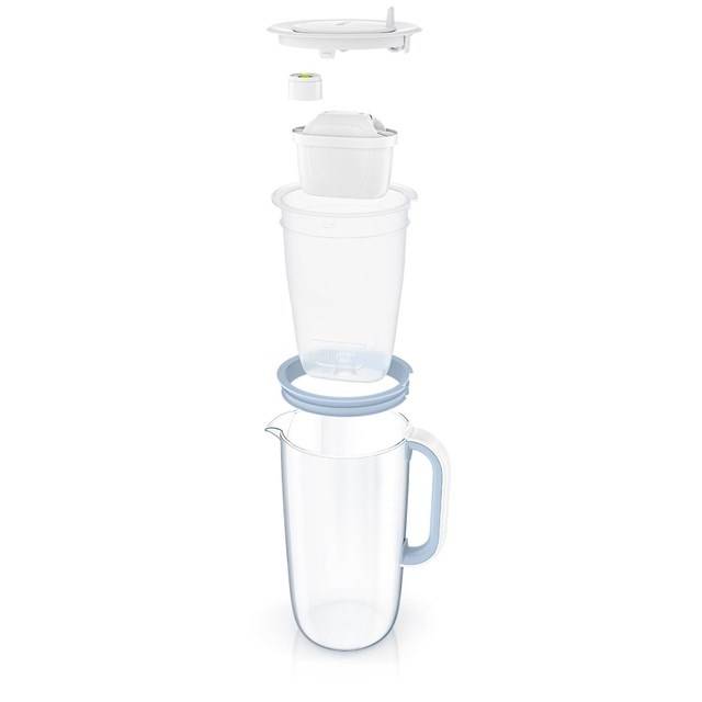 Brita Glass+ filterkan met 2 MaxtraPro PP-filterpatronen (blauw; 2,5 l)-1