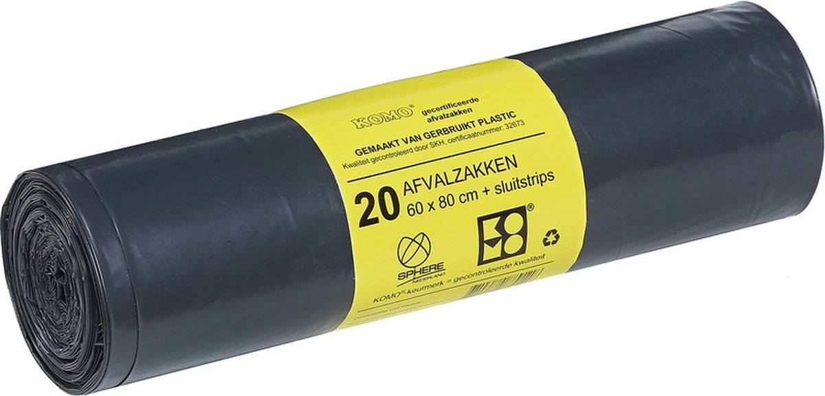 3X Huisvuilzakken Komo Trekband 20 Stuks-0