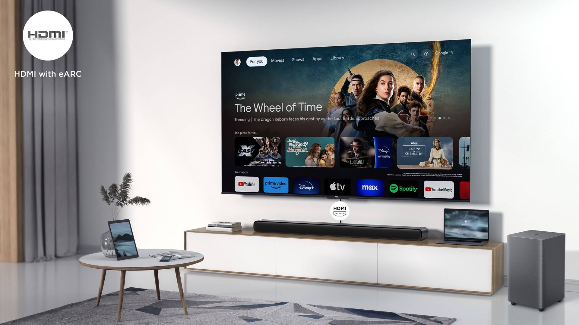 TCL S S55H 2.1-kanaals soundbar met Dolby Atmos, draadloze subwoofer en Bluetooth-muziekstreaming-5