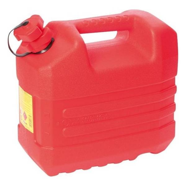 Brüder Mannesmann Jerrycan Plastic Rood Benzinebestendig 10 Liter-0