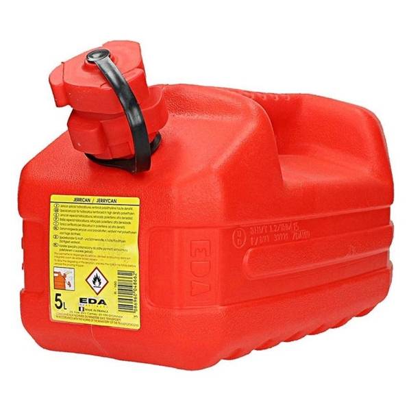 Brüder Mannesmann Jerrycan Plastic Rood Benzinebestendig 5 Liter-0