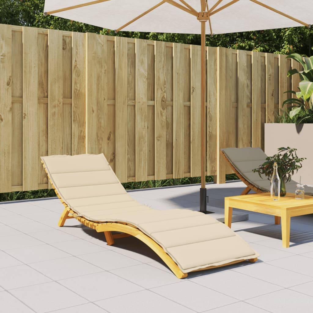 VidaXL Ligbedkussen 200x60x3 cm oxford stof beige-0