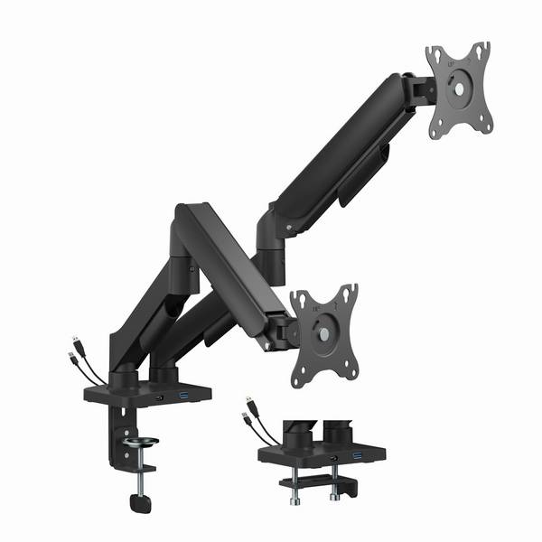 GEMBIRD MA-DA2U-01 Houder; 9kg; 17÷32"; zwart; Arml: 506mm; aluminium,plastic,staal - 1 stuk