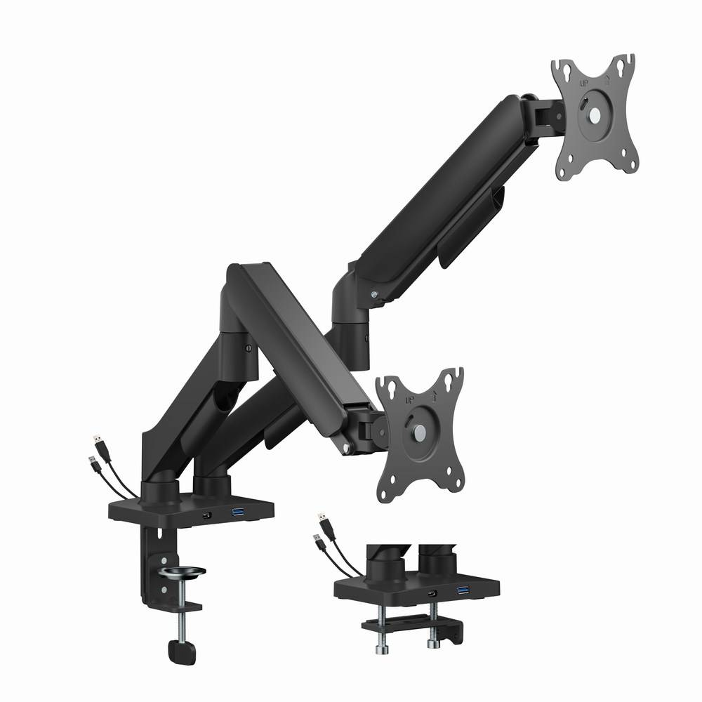 GEMBIRD MA-DA2U-01 Houder; 9kg; 17÷32"; zwart; Arml: 506mm; aluminium,plastic,staal - 1 stuk-0