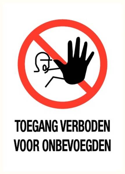 Picto Toegang Verboden Sticker 200Mm 3232.03-0