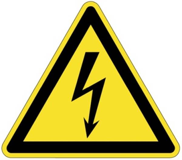 Picto Gev. Electr.Spann. Sticker 90 Mm 800232-0