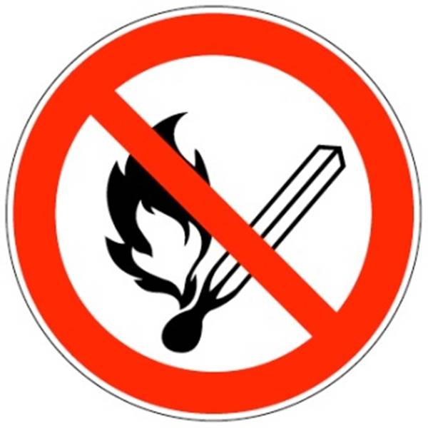 Picto Open Vuur Verboden Sticker 150Mm 323A.02-0