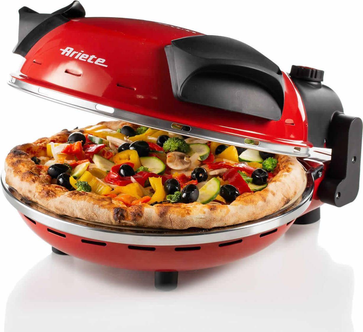 Ariete 0909 Pizzamaker - 1200 W - Zwart/Rood - voor 1 Pizza 00C090900AR0-0