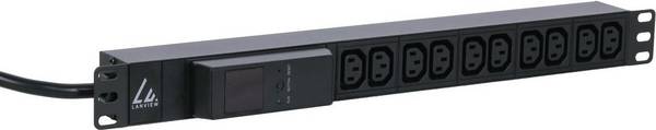 Lanview LVR261877 PDU - 1U Rack - 10 x C13 Uitgangen - 3 m Kabel - 230 V - 16 A