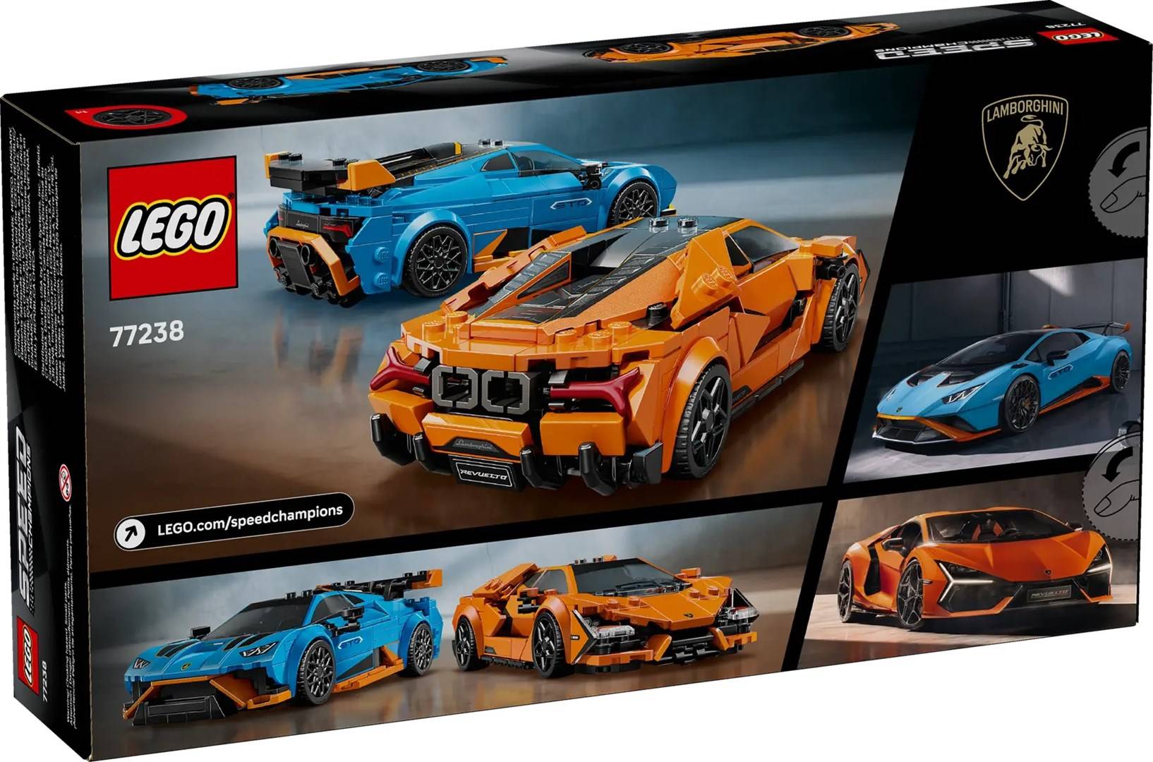 LEGO SPEED CHAMPIONS Lamborghini Revuelto & Huracán STO Bouwset, Model 77238-1