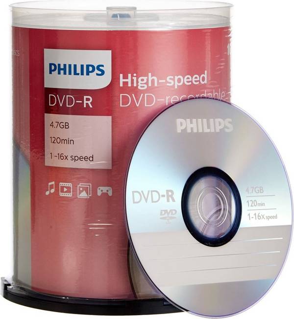 Philips DM4S6B00F - 100 x DVD-R 4,7 GB (120 Min.) 16x - Spindel