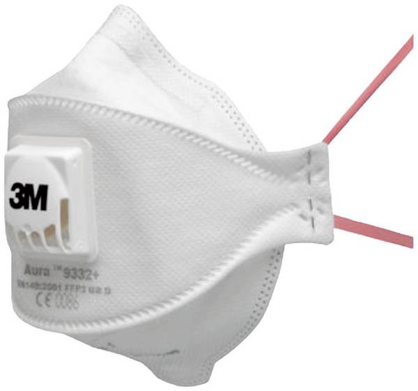 3 M Aura 9332+ Fijnstofmasker met Ventiel FFP3 D 10 stuks