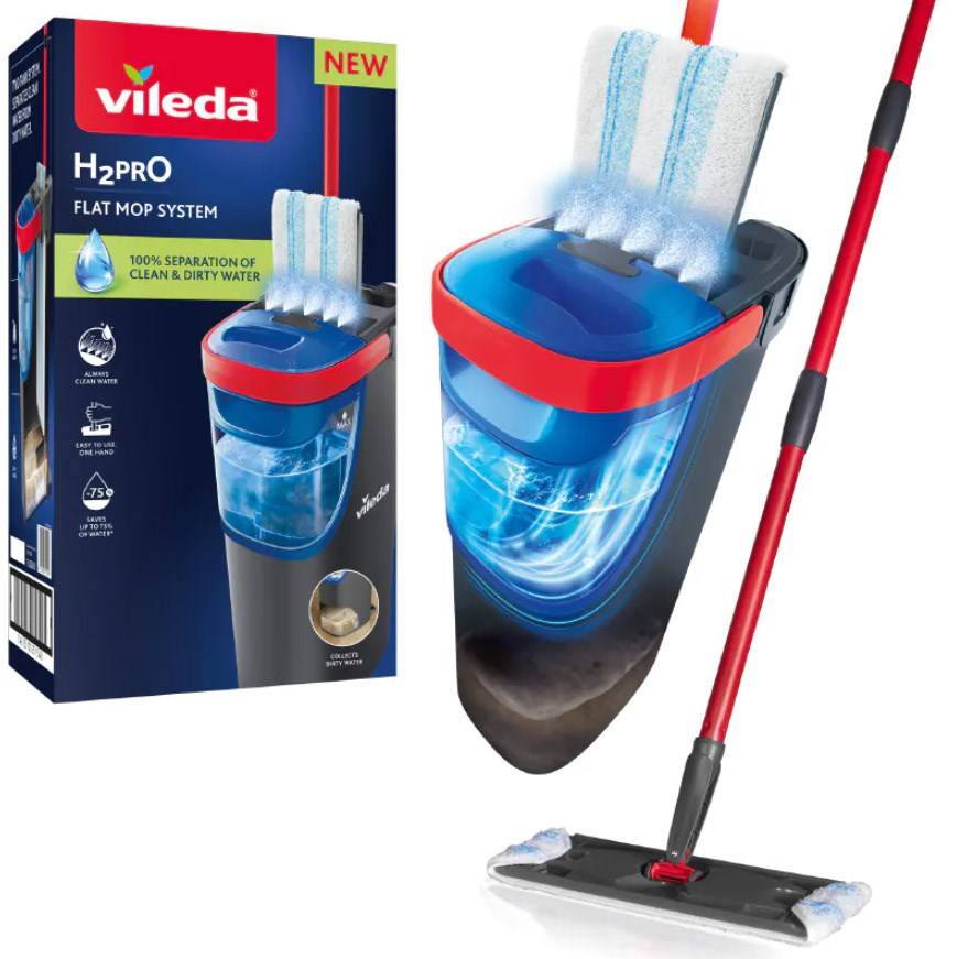Vileda H2PRO Plat Mop Systeem (175775)-0