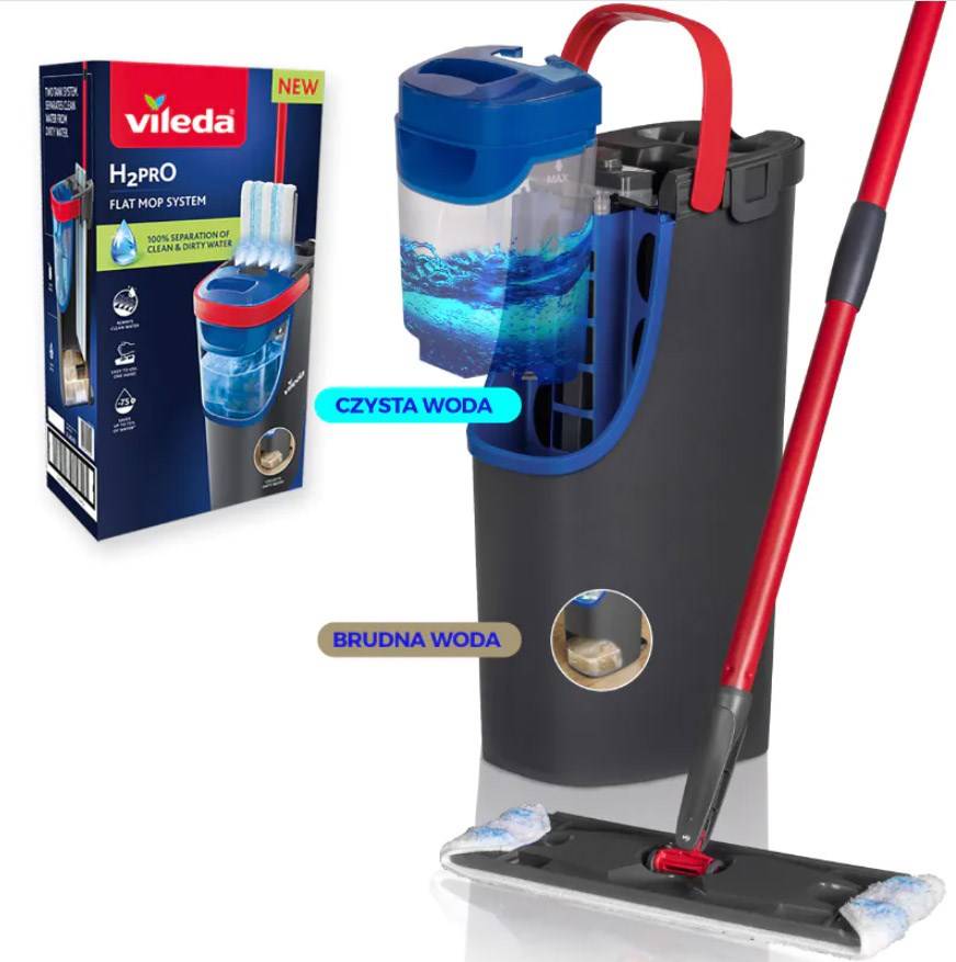 Vileda H2PRO Plat Mop Systeem (175775)-3