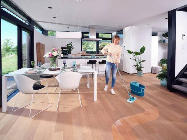Leifheit 52120 Mop Systeem & Emmer Enkel Tank Blauw - Groen (52120)