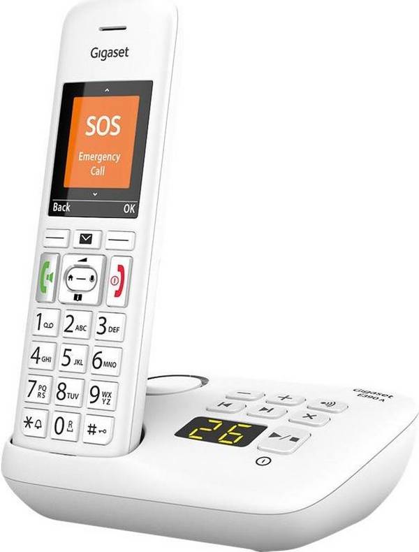 Gigaset E390A Draadloze Telefoon met Ingebouwde Antwoordapparaat - Wit (S30852-H2928-C102) E390