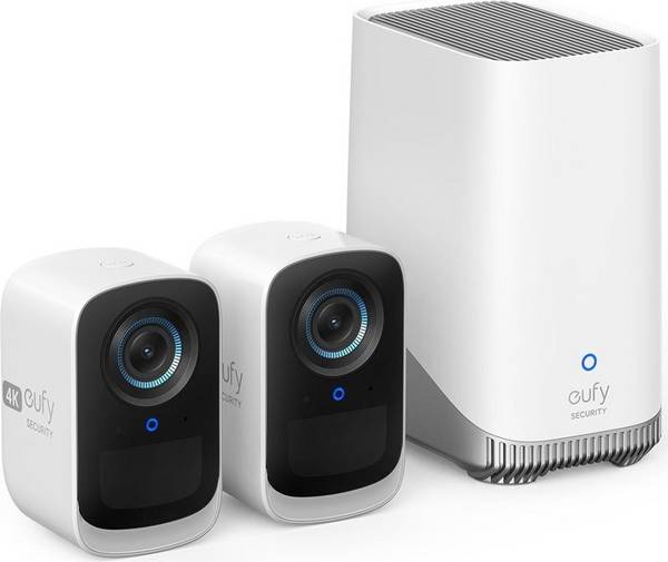 Eufy eufyCam S330 (eufyCam 3C) - 2 Camera Kit - Netwerk Bewaking - 8 MP - 3840 x 2160 - 4K - Draadloos T8881321