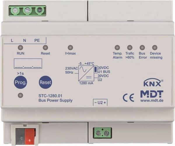 MDT STC-1280.01 Busvoeding met Diagnostiek 8TE 1280mA