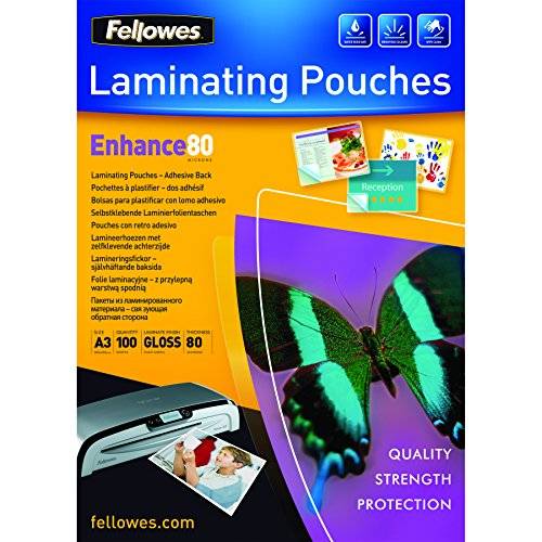 Fellowes Laminating Pouches A3 Glanzend 80 Micron 100 Stuks (53023)-1