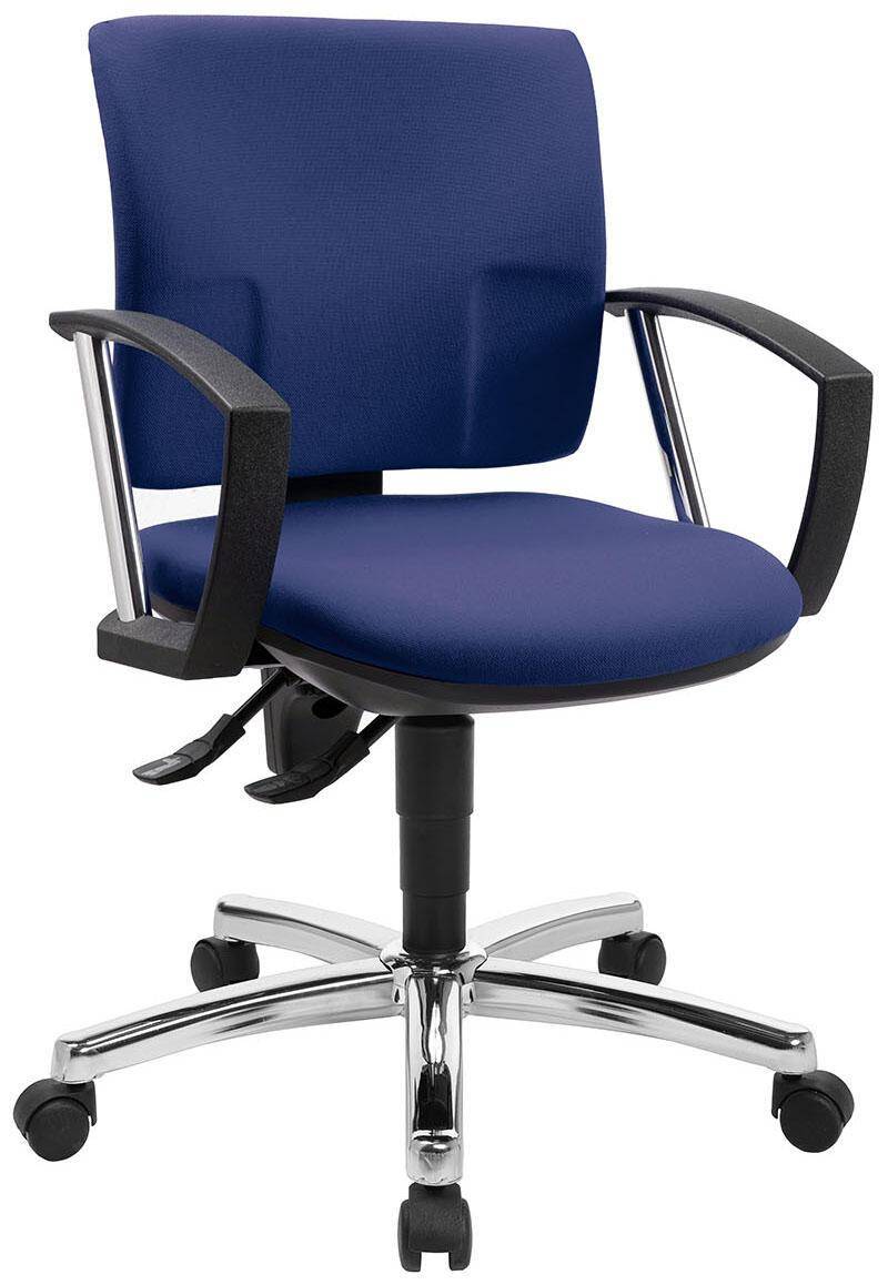 TOPSTAR Bureaustoel Pro 30 Chroom Stof Blauw Frame Chroom (PU39AG26)-0