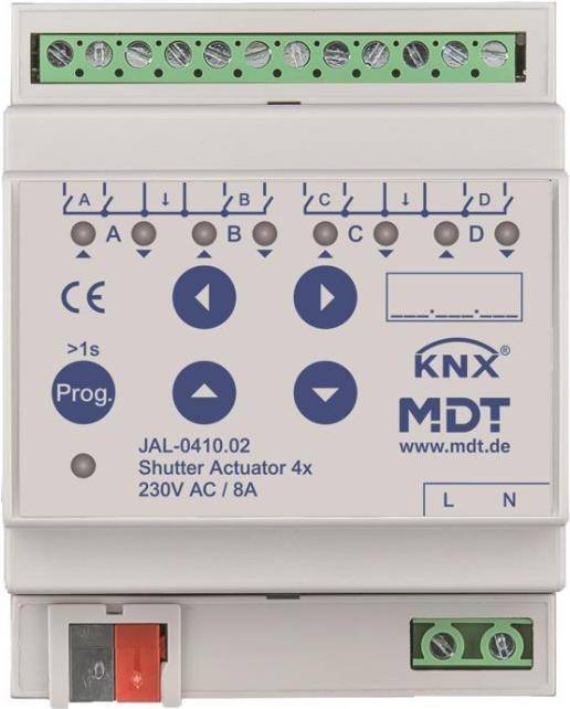 MDT JAL-0410.02 - Jaloezieactor - 10 A, 230 V 4-fah 4TE-0