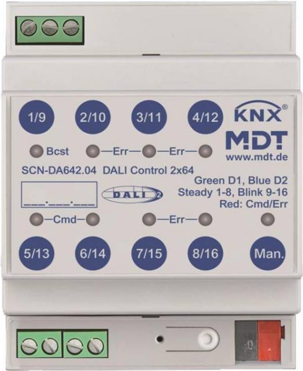 MDT SCN-DA642.04 DALI Controle 2 x 64 Gateway, 4TE
