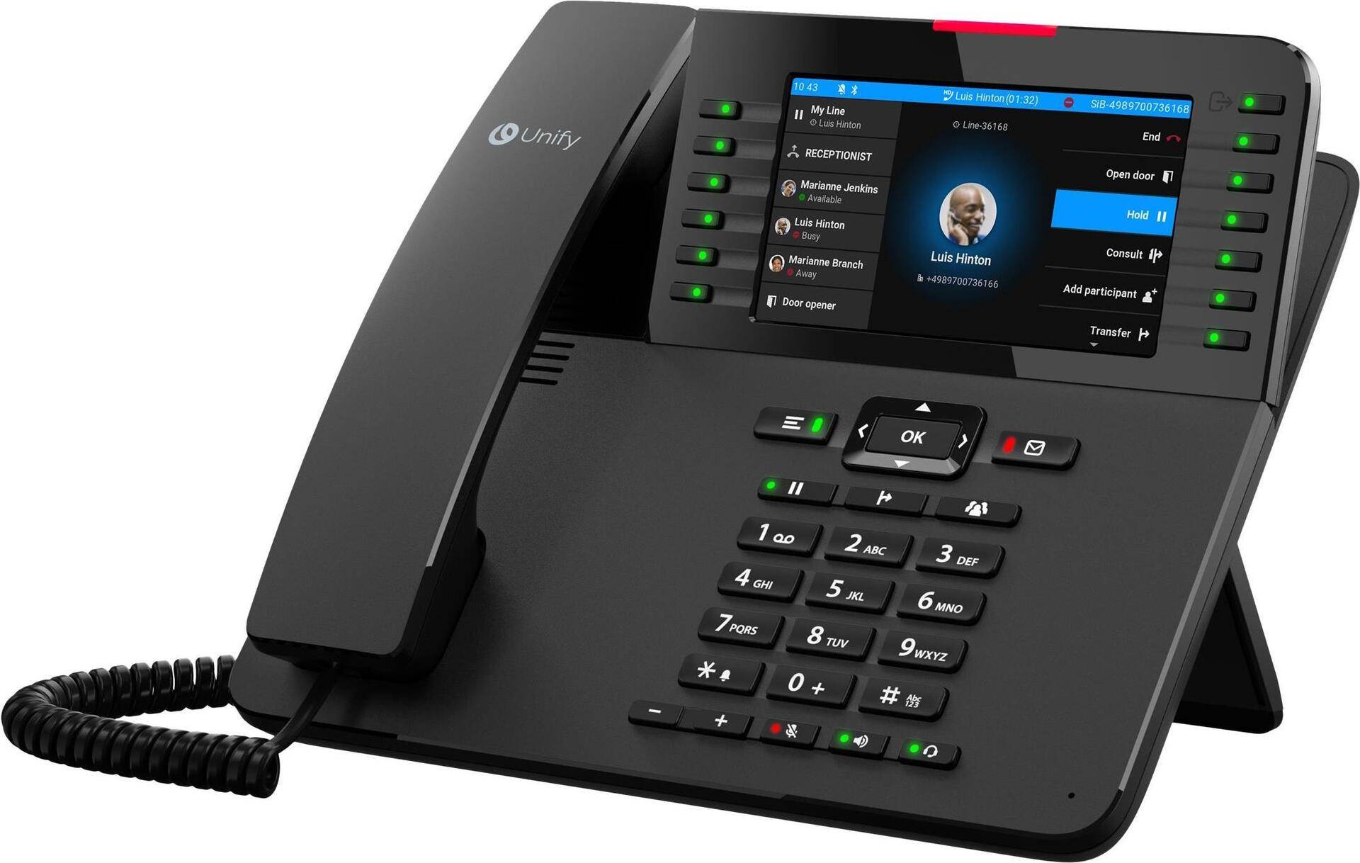 Unify OpenScape Desk Phone CP710 - VoIP Telefoon - SIP, HFA - Multi-lijn Bediening - Zwart (L30250-F600-C583)-0