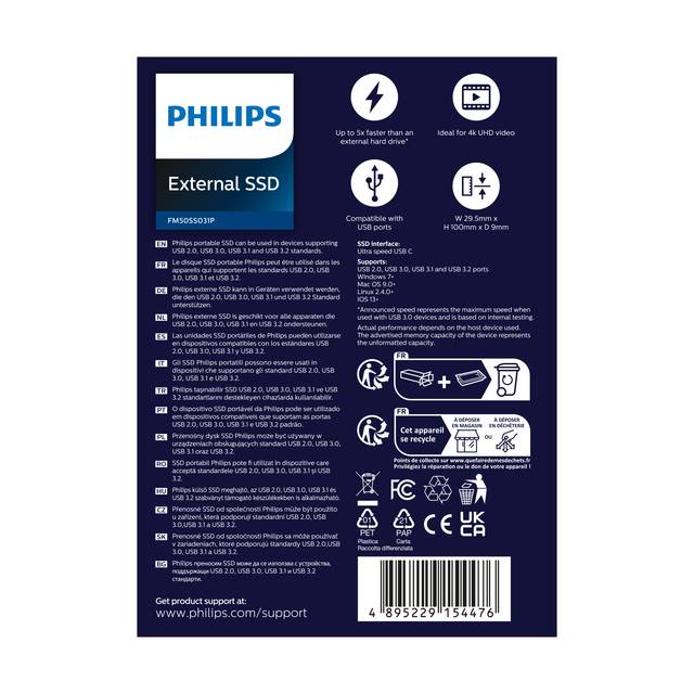 SSD Philips External 500 GB Ultra Speed Space Grey-2