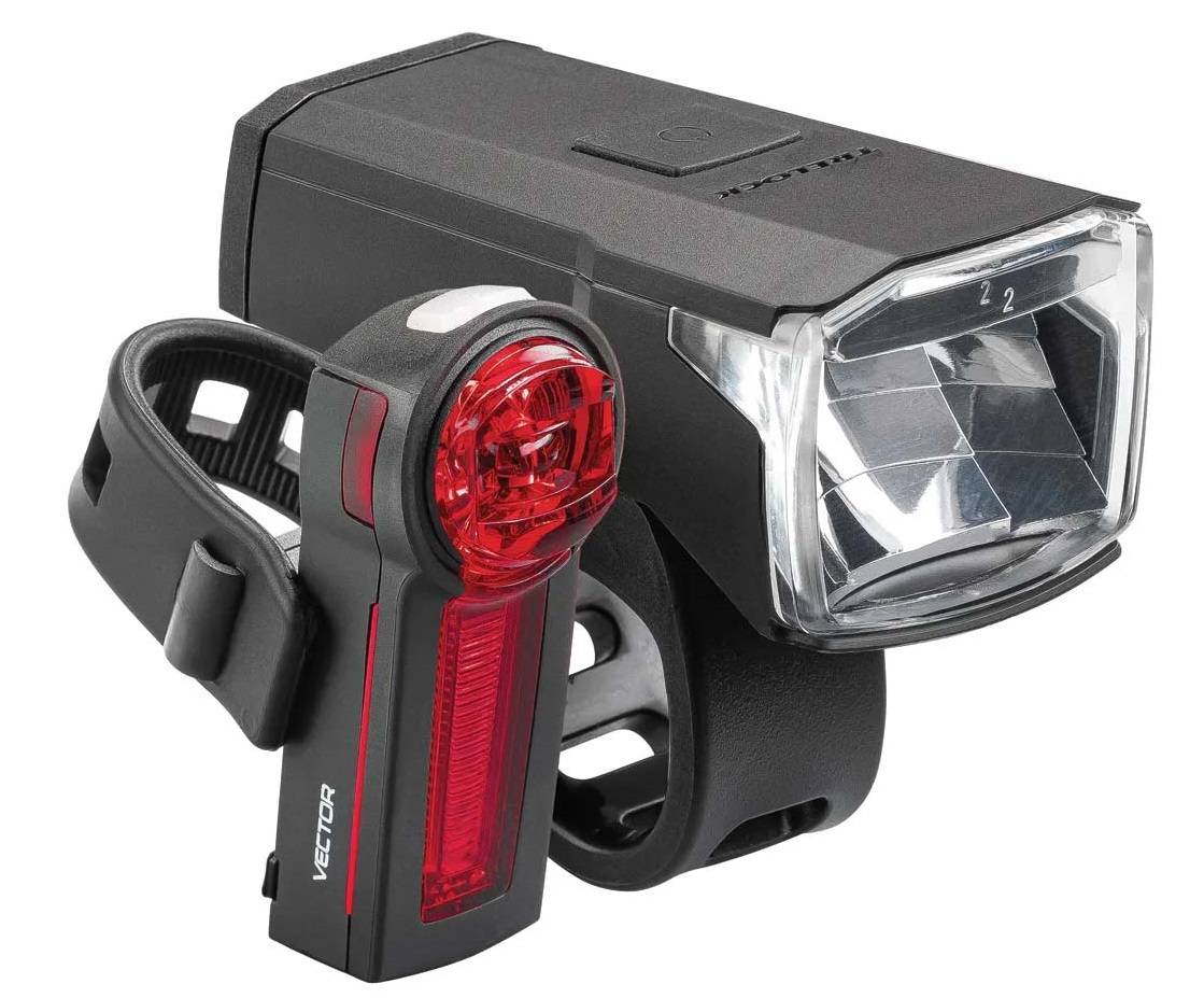 Verlichtingsset Trelock LS 440 + LS 740 USB - zwart-0